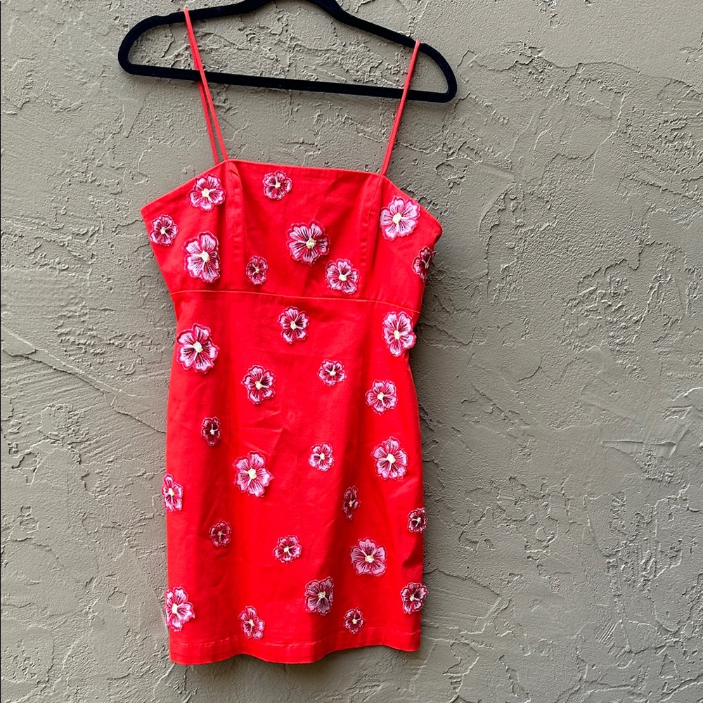 Maeve by Anthropologie 3D Butterfly Spaghetti Strap Mini Dress - Sz 6 - Picture 3 of 7